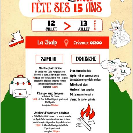 L'association des Amis du Pain fête ses 15 ans, le samedi 12 et le dimanche 13 juillet 2025 à La Chalp à Crévoux