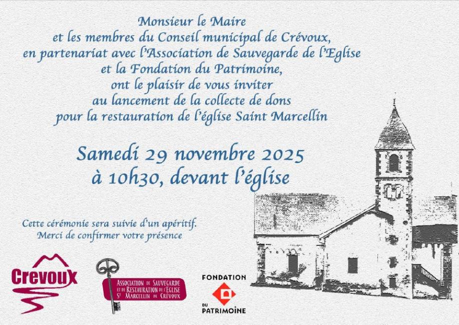 Eglise St Marcellin - Lancement de la souscription